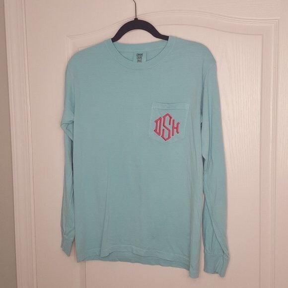 Comfort Colors Monogram Mountain Long Sleeve Tee - Picture 2 of 5